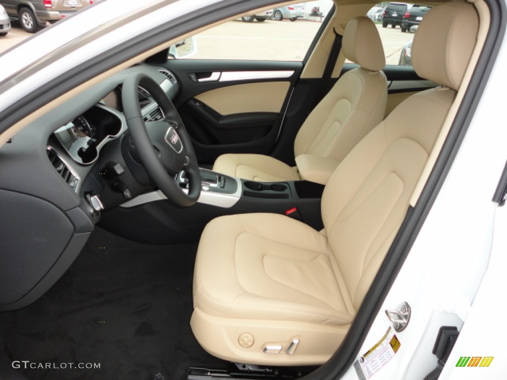 Velvet Beige/Black Interior 2013 Audi A4 2.0T Sedan Photo #67569901