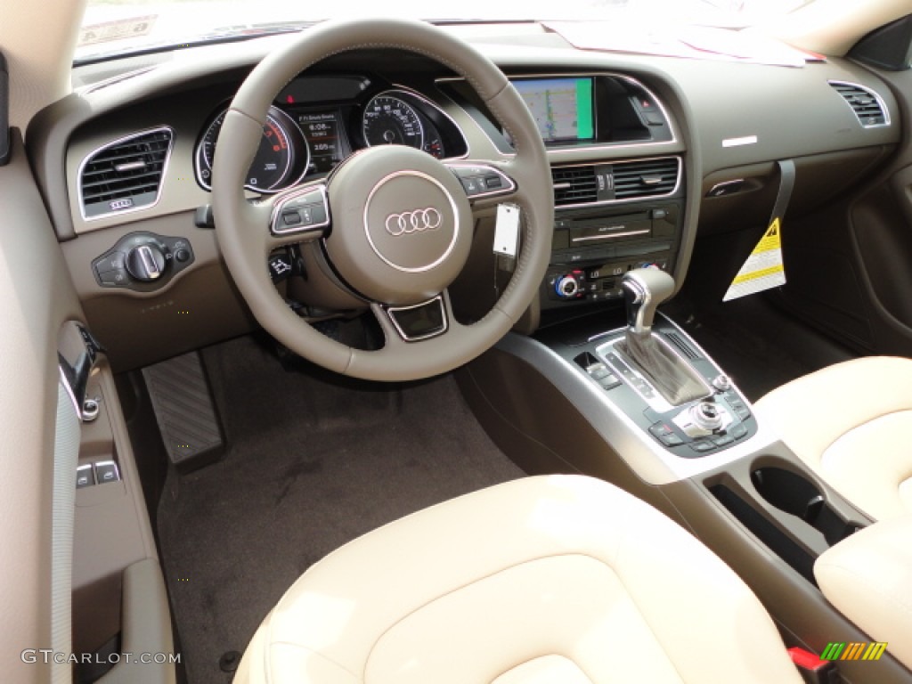 Velvet Beige/Moor Brown Interior 2013 Audi A5 2.0T quattro Coupe Photo #67570292