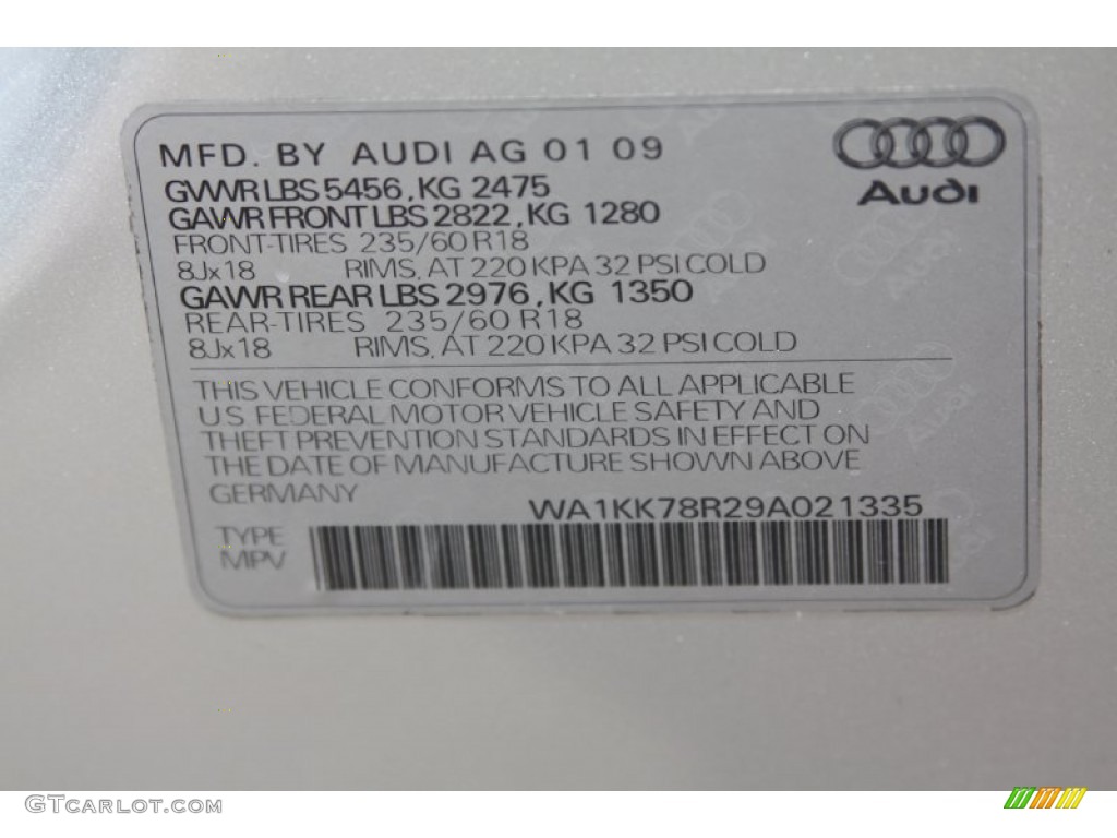 2009 Q5 3.2 Premium quattro - Ice Silver Metallic / Black photo #23