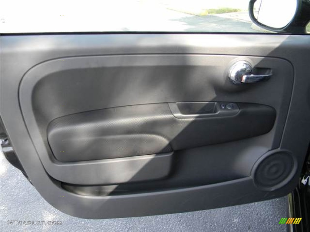 2012 Fiat 500 Sport Sport Tessuto Nero/Nero (Black/Black) Door Panel Photo #67571062