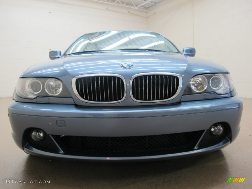 2004 3 Series 325i Coupe - Steel Blue Metallic / Grey photo #3