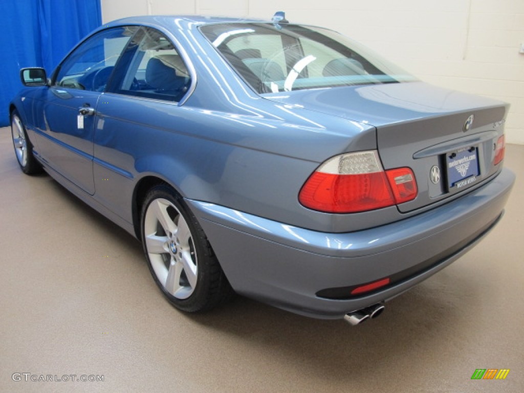 2004 3 Series 325i Coupe - Steel Blue Metallic / Grey photo #6