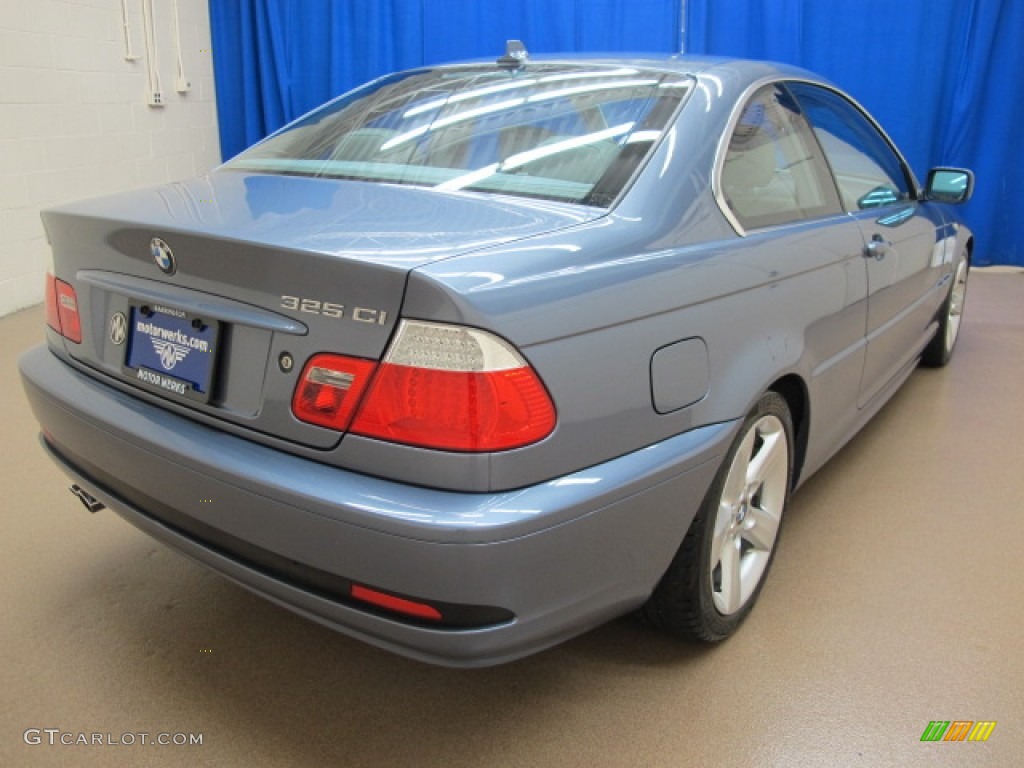 2004 3 Series 325i Coupe - Steel Blue Metallic / Grey photo #9