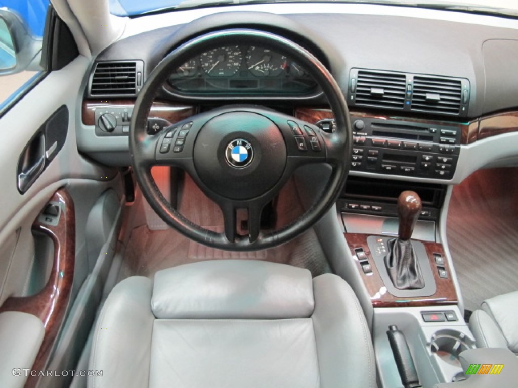 2004 BMW 3 Series 325i Coupe Grey Dashboard Photo #67576753