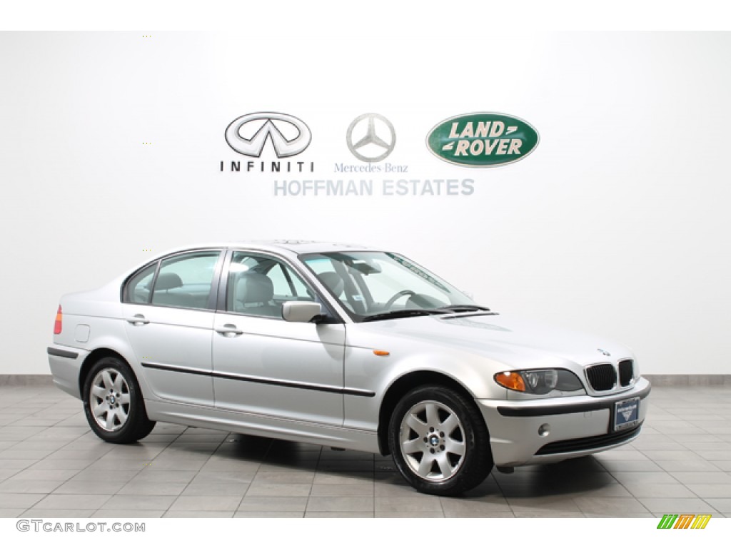 2002 3 Series 325xi Sedan - Titanium Silver Metallic / Grey photo #1