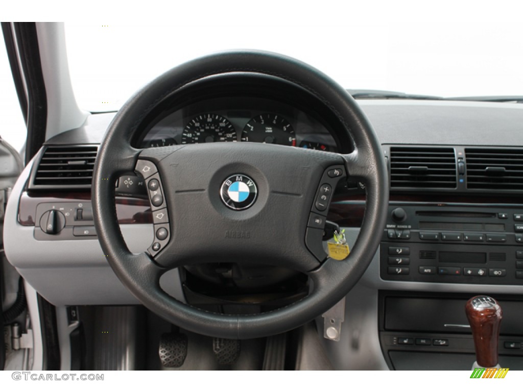 2002 3 Series 325xi Sedan - Titanium Silver Metallic / Grey photo #7