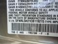 YR573M: Mocha Metallic 2012 Honda Odyssey LX Color Code