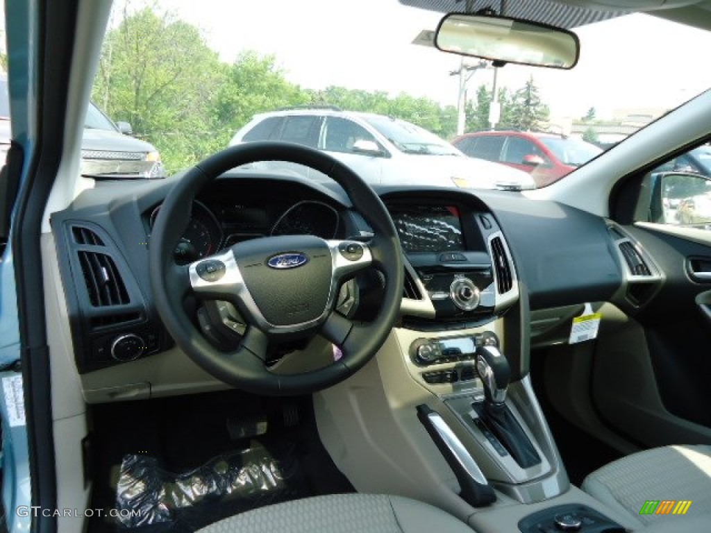 2012 Focus SEL Sedan - Frosted Glass Metallic / Stone photo #10