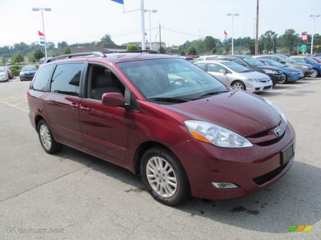 2007 Sienna XLE - Salsa Red Pearl / Stone photo #6