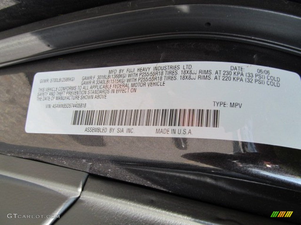 2007 B9 Tribeca Limited 7 Passenger - Diamond Gray Metallic / Slate Gray photo #19