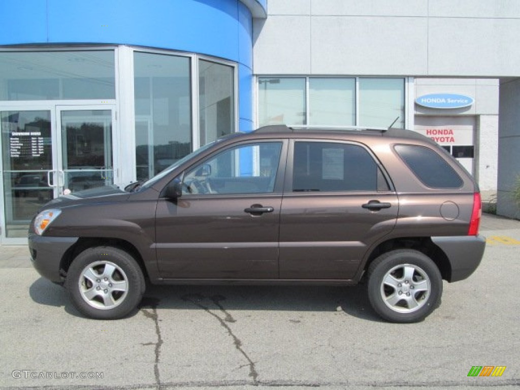 2008 Sportage LX - Smokey Brown Metallic / Beige photo #2
