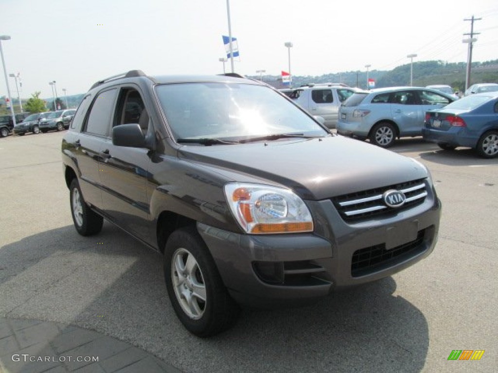 2008 Sportage LX - Smokey Brown Metallic / Beige photo #6