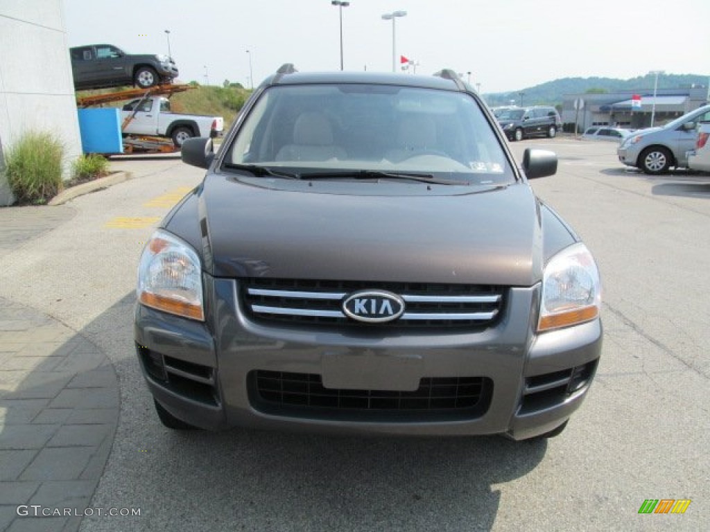 2008 Sportage LX - Smokey Brown Metallic / Beige photo #7