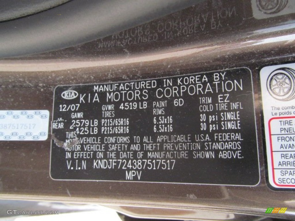 2008 Sportage LX - Smokey Brown Metallic / Beige photo #19