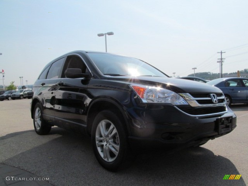 2010 CR-V EX AWD - Crystal Black Pearl / Black photo #10