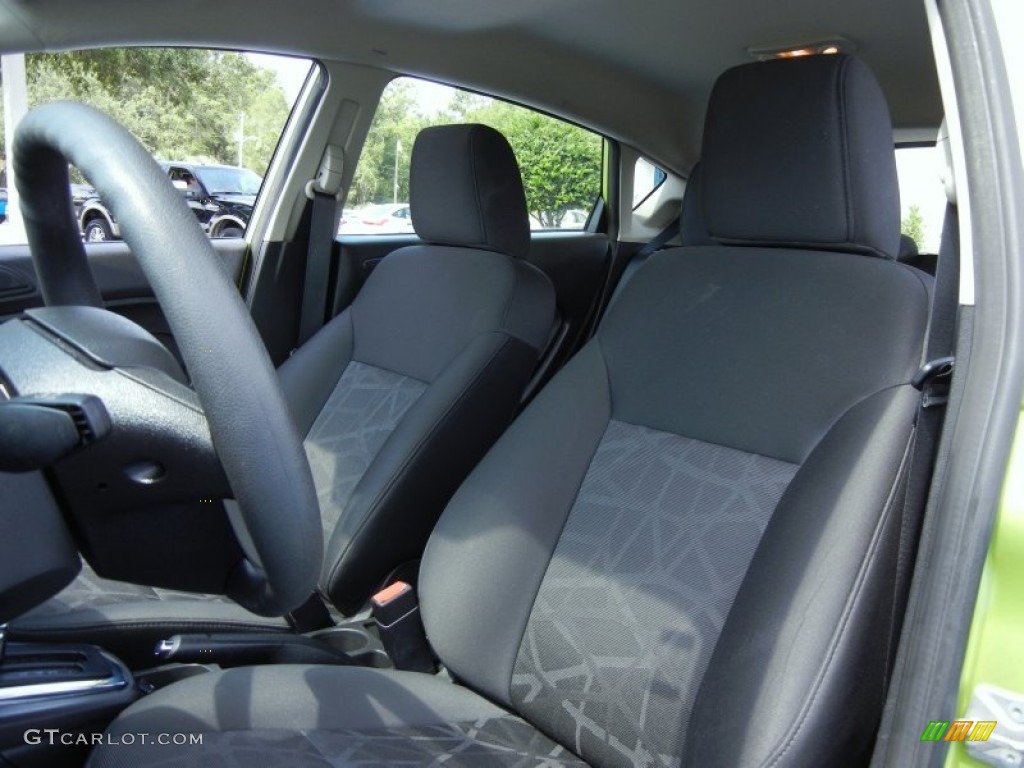 2011 Fiesta SE Hatchback - Lime Squeeze Metallic / Charcoal Black/Blue Cloth photo #13