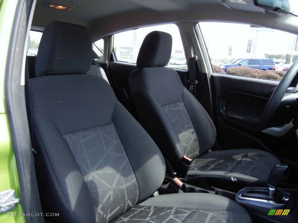 2011 Fiesta SE Hatchback - Lime Squeeze Metallic / Charcoal Black/Blue Cloth photo #18