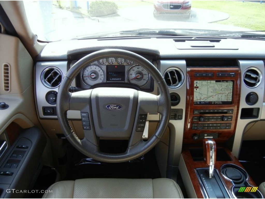 2010 F150 Lariat SuperCrew - White Platinum Metallic Tri Coat / Tan photo #20