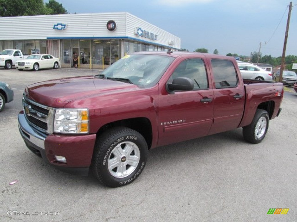 2009 Silverado 1500 LT Crew Cab 4x4 - Deep Ruby Red Metallic / Ebony photo #1