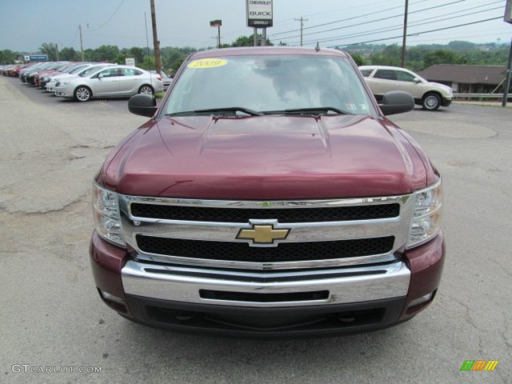 2009 Silverado 1500 LT Crew Cab 4x4 - Deep Ruby Red Metallic / Ebony photo #11