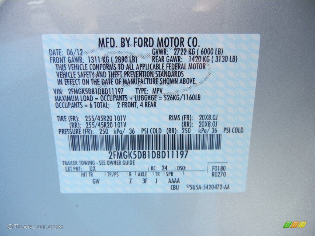 2013 Flex Color Code UX for Ingot Silver Metallic Photo #67588186