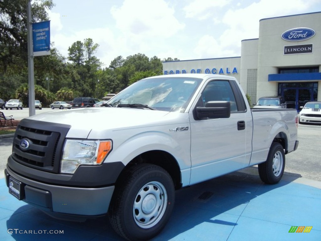 2012 F150 XL Regular Cab - Ingot Silver Metallic / Steel Gray photo #1