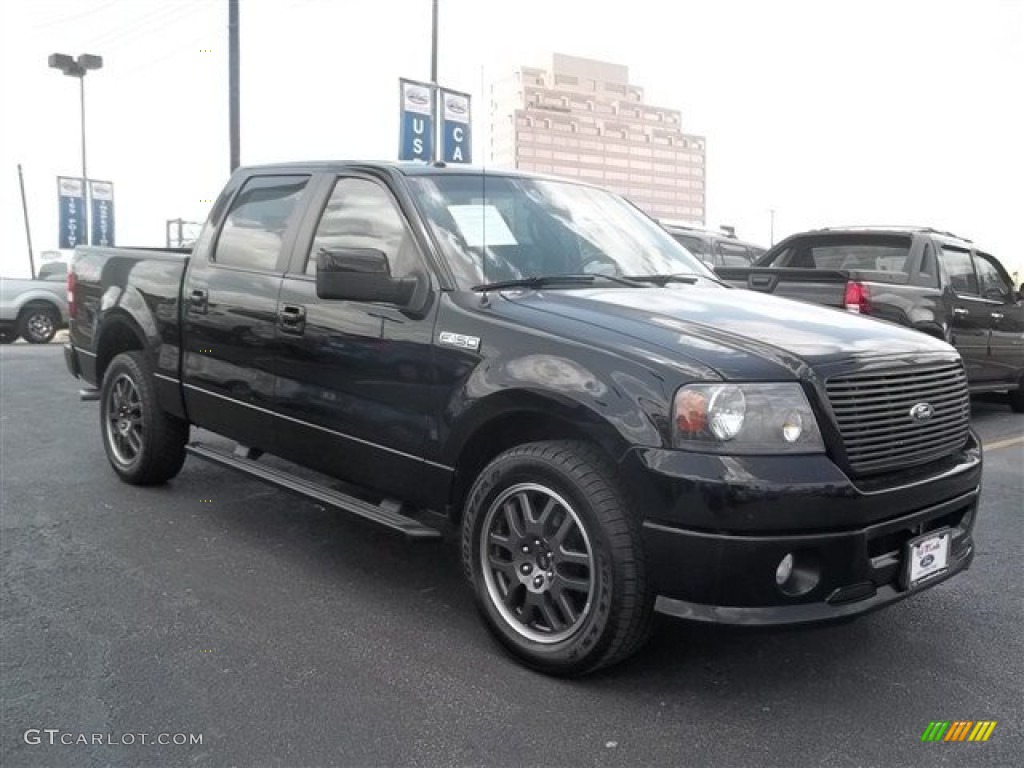 2008 F150 FX2 Sport SuperCrew - Black / Black/Red Sport photo #1