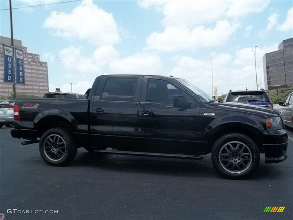 2008 F150 FX2 Sport SuperCrew - Black / Black/Red Sport photo #2