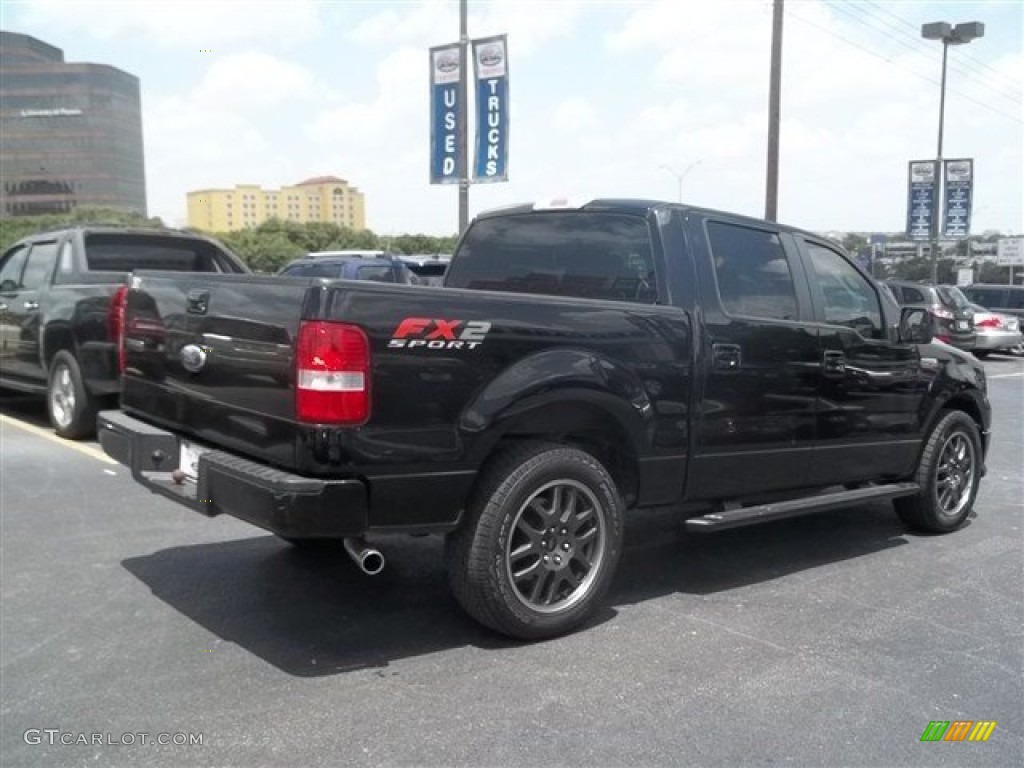 2008 F150 FX2 Sport SuperCrew - Black / Black/Red Sport photo #3