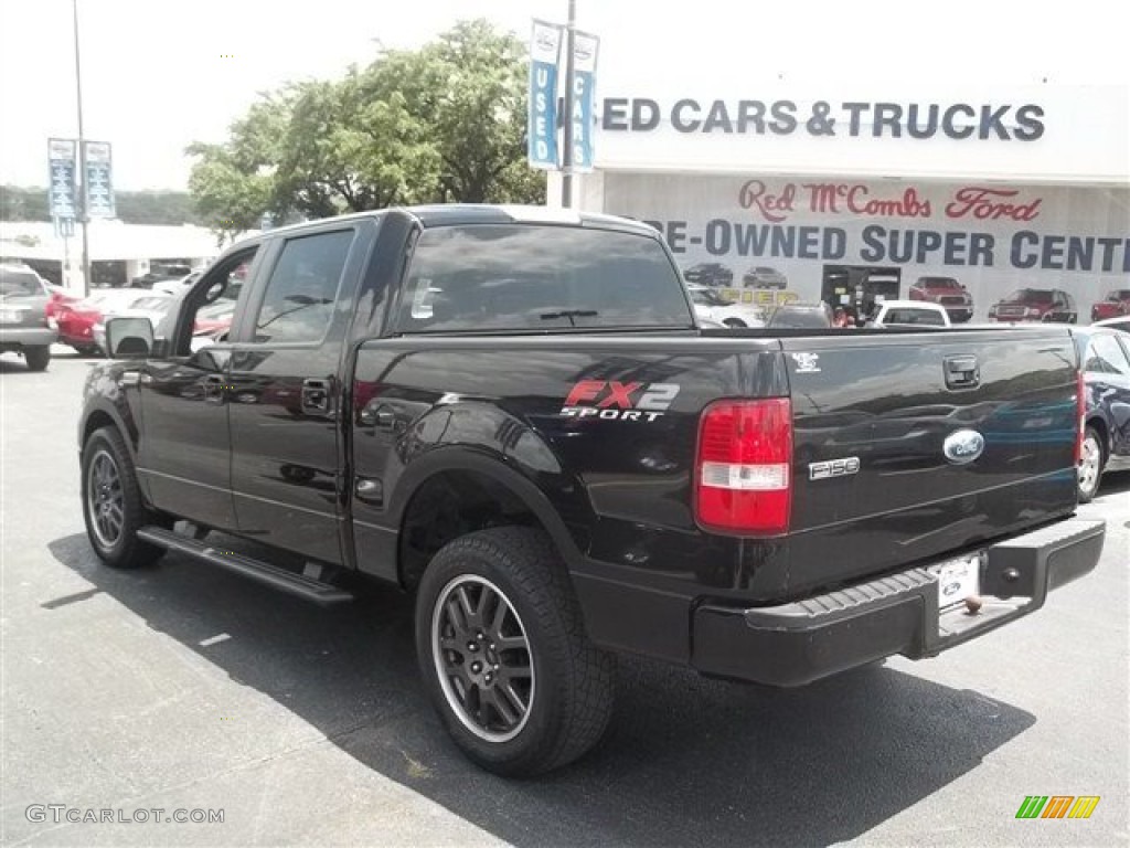 2008 F150 FX2 Sport SuperCrew - Black / Black/Red Sport photo #5