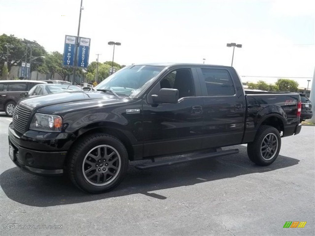 2008 F150 FX2 Sport SuperCrew - Black / Black/Red Sport photo #6
