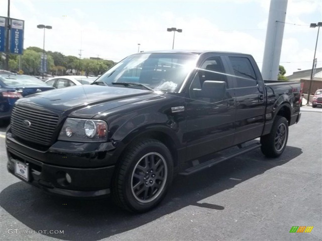 2008 F150 FX2 Sport SuperCrew - Black / Black/Red Sport photo #7