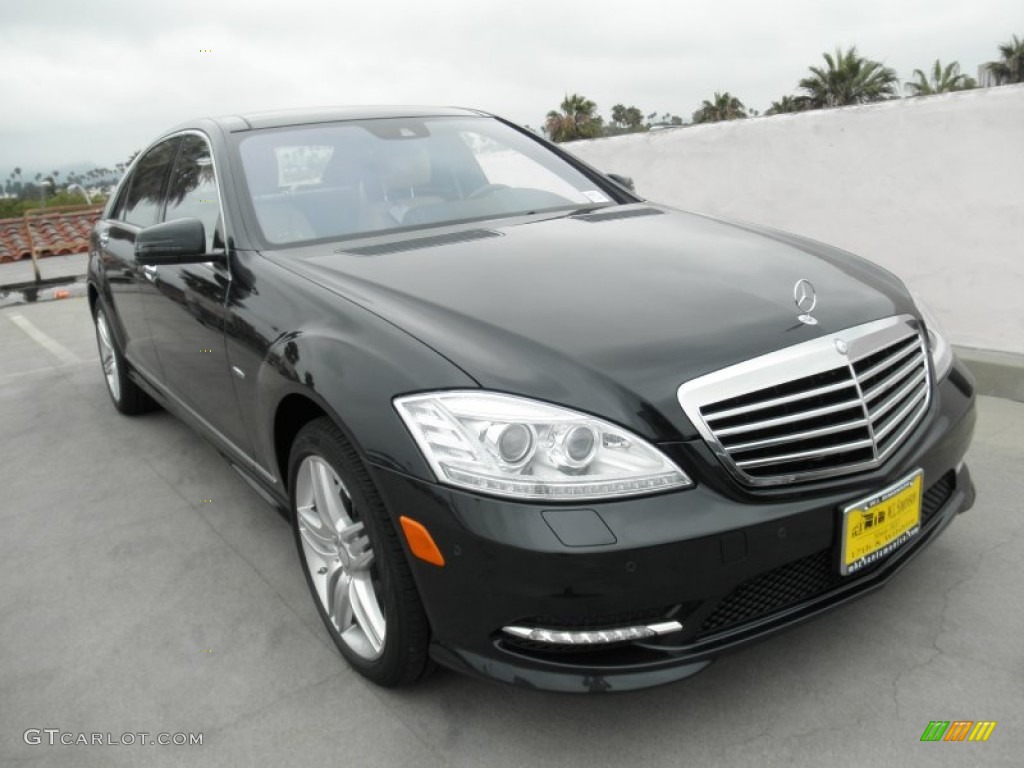 2012 S 550 Sedan - Magnetite Black Metallic / Sahara Beige/Black photo #1