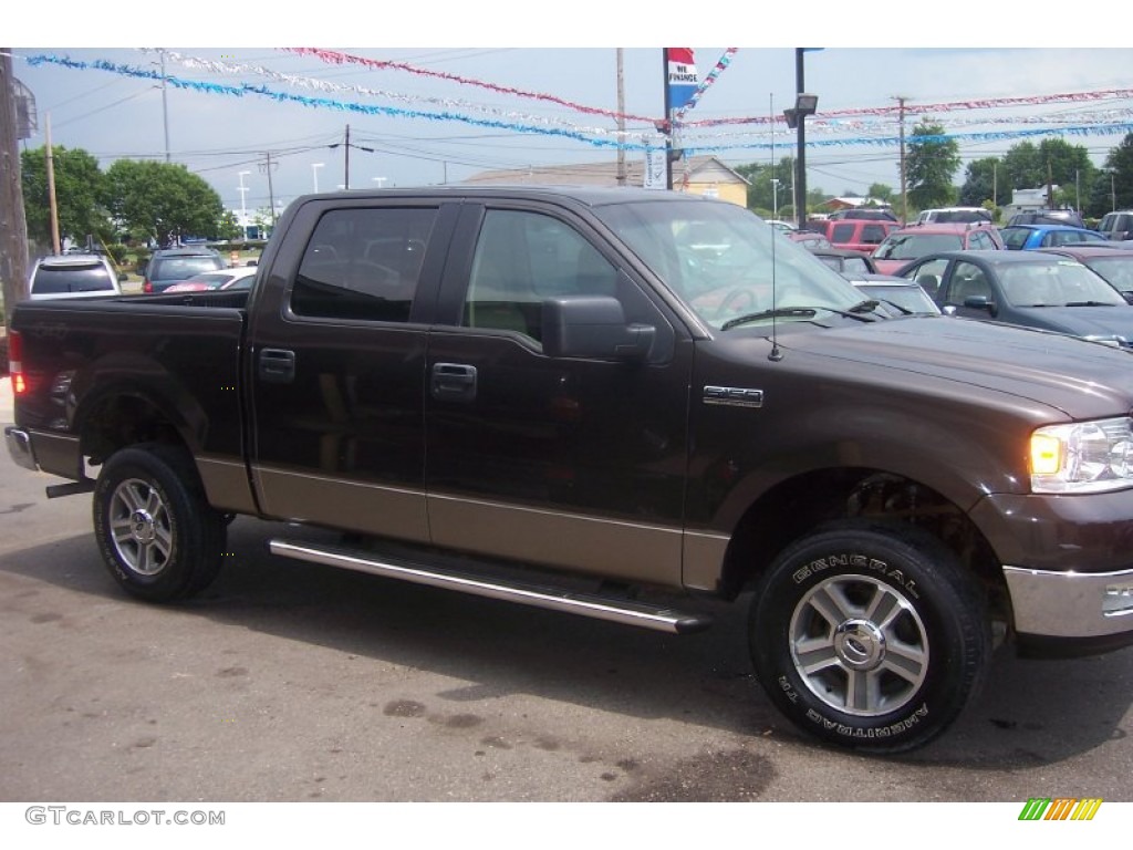 2005 F150 XLT SuperCrew 4x4 - Dark Shadow Grey Metallic / Tan photo #4