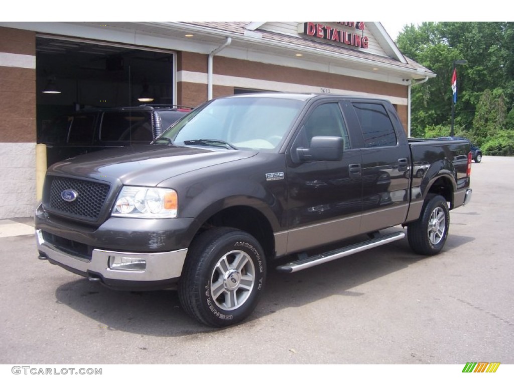 2005 F150 XLT SuperCrew 4x4 - Dark Shadow Grey Metallic / Tan photo #27