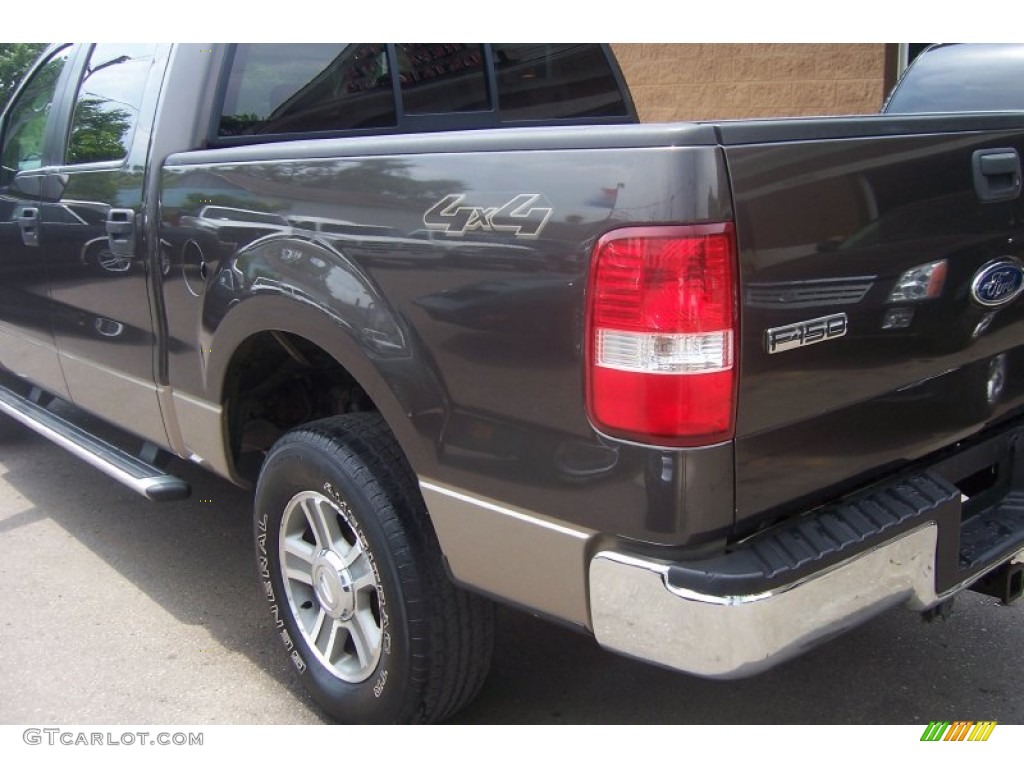 2005 F150 XLT SuperCrew 4x4 - Dark Shadow Grey Metallic / Tan photo #37