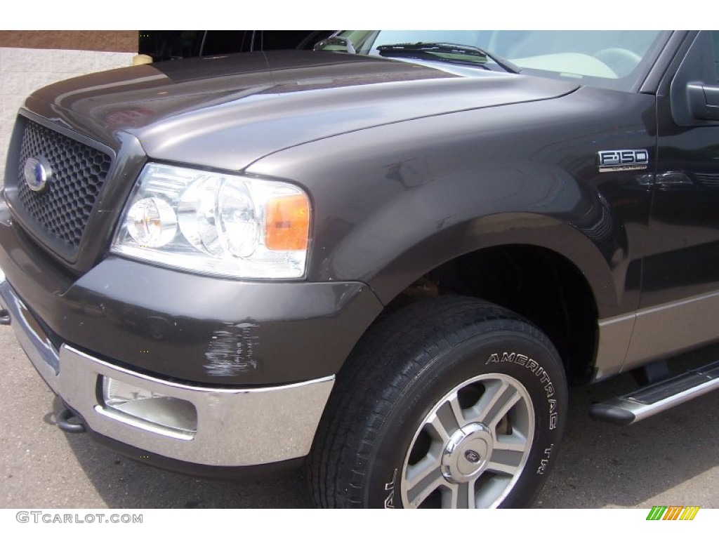 2005 F150 XLT SuperCrew 4x4 - Dark Shadow Grey Metallic / Tan photo #40