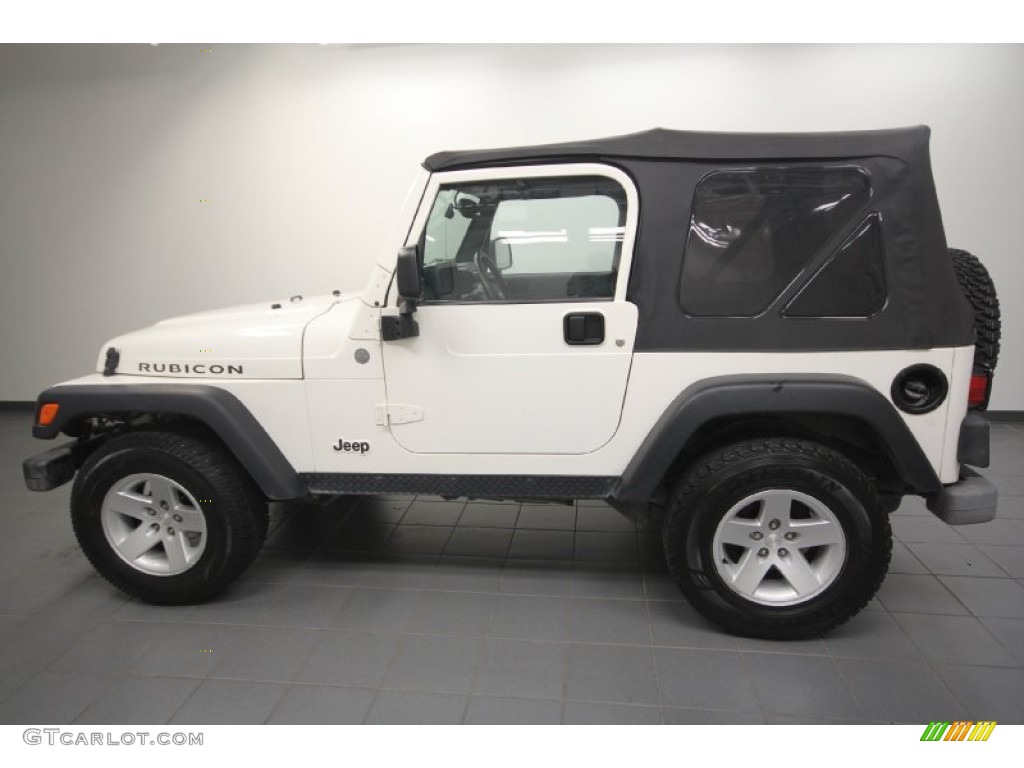 2004 Wrangler Rubicon 4x4 - Stone White / Dark Slate Gray photo #2