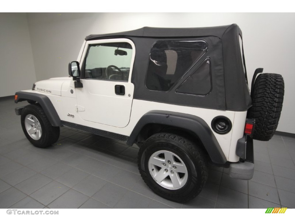 2004 Wrangler Rubicon 4x4 - Stone White / Dark Slate Gray photo #5