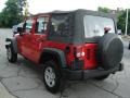 2008 Flame Red Jeep Wrangler Unlimited X 4x4  photo #6