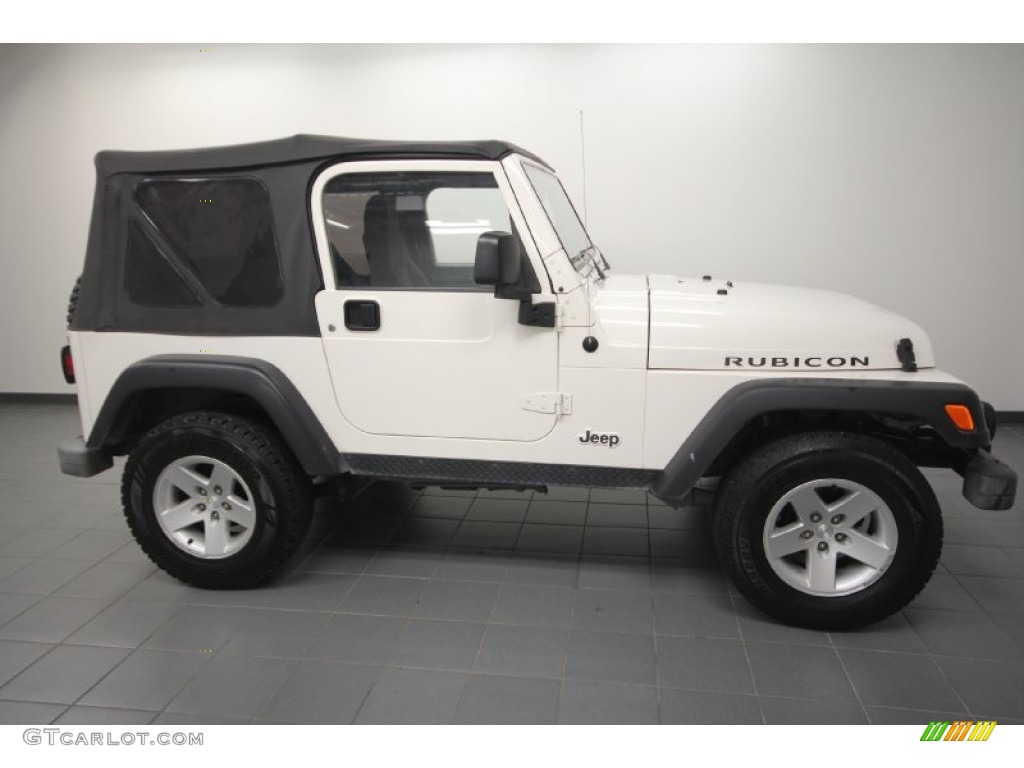 2004 Wrangler Rubicon 4x4 - Stone White / Dark Slate Gray photo #7