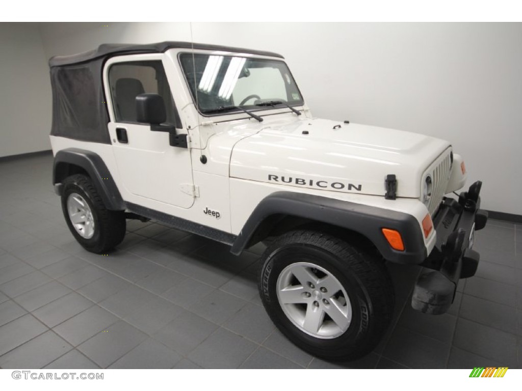 2004 Wrangler Rubicon 4x4 - Stone White / Dark Slate Gray photo #8