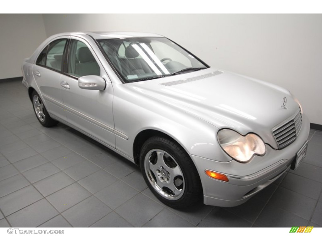 2001 C 240 Sedan - Brilliant Silver Metallic / Ash photo #8