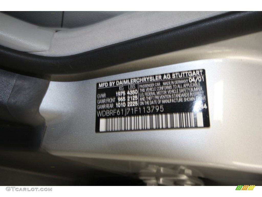2001 C 240 Sedan - Brilliant Silver Metallic / Ash photo #10