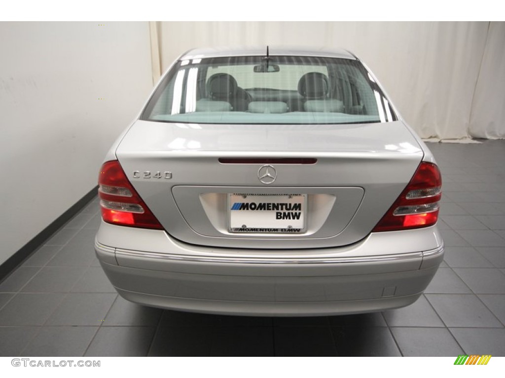 2001 C 240 Sedan - Brilliant Silver Metallic / Ash photo #11