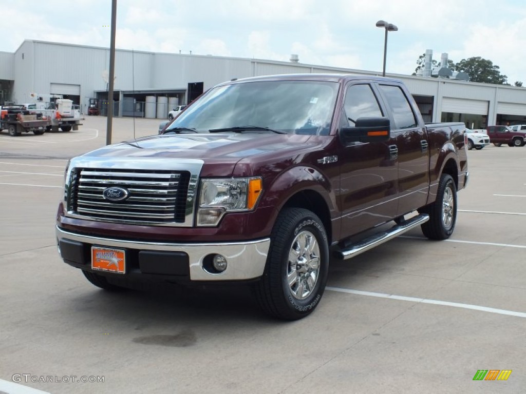 2010 F150 XLT SuperCrew - Royal Red Metallic / Tan photo #9