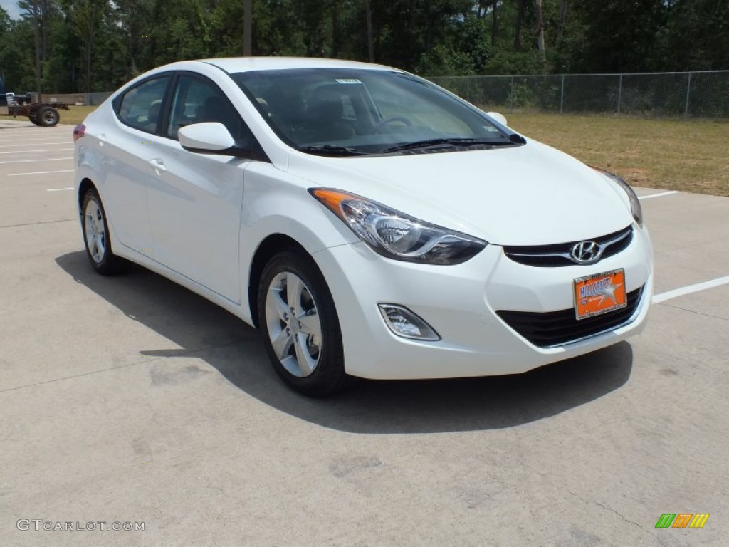 Shimmering White Hyundai Elantra