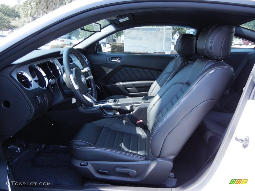 Charcoal Black Interior 2013 Ford Mustang V6 Premium Coupe Photo #67598655