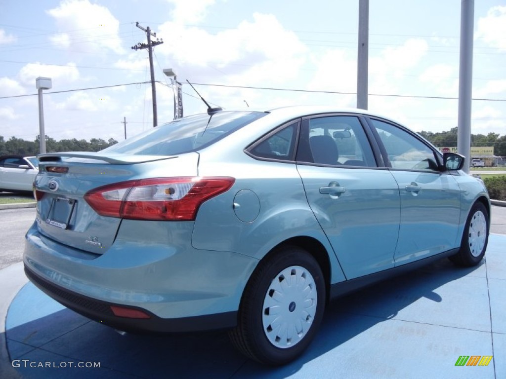 2012 Focus SE SFE Sedan - Frosted Glass Metallic / Stone photo #3