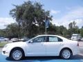 2012 White Platinum Tri-Coat Ford Fusion Hybrid  photo #2
